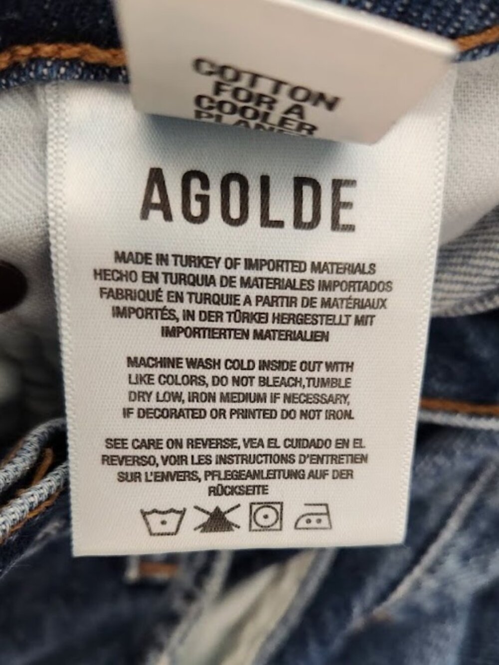AGOLDE Women's Ren High Rise Wide-leg Jeans Size 27 - Picture 5 of 5